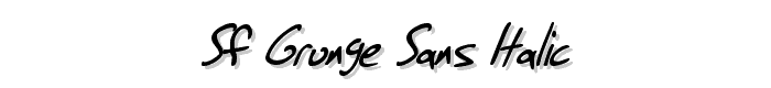 SF Grunge Sans Italic font
